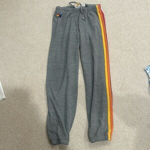 Aviator Nation Gray 5 Striped Signature Sweats